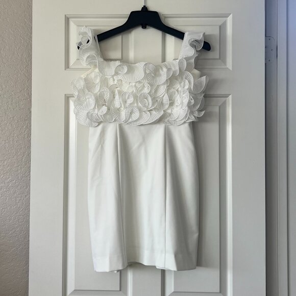 Zara Off the Shoulder White Mini Dress - Picture 3 of 4